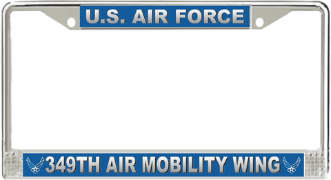 U.S. Air Force 349th Air Mobility Wing License Plate Frame