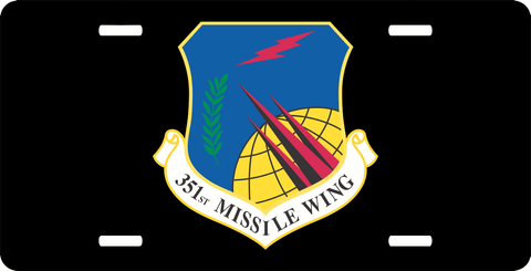 U.S. Air Force 351st Missile Wing License Plate