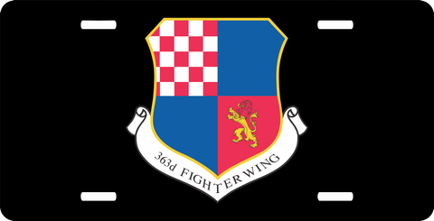 U.S. Air Force 363rd Fighter Wing License Plate