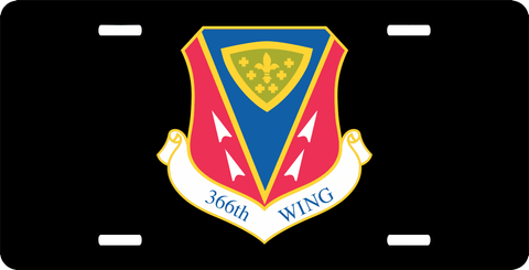U.S. Air Force 366th Wing License Plate