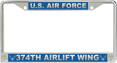 U.S. Air Force 374th Airlift Wing License Plate Frame