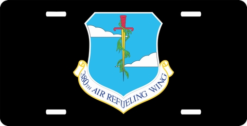 U.S. Air Force 380th Air Refueling Wing License Plate