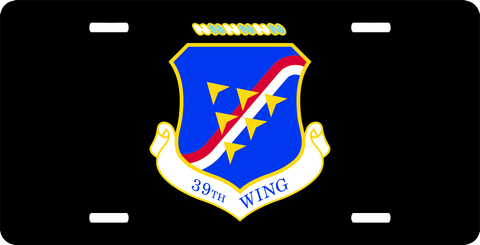 U.S. Air Force 39th Wing License Plate