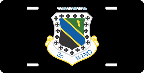 U.S. Air Force 3rd Wing License Plate