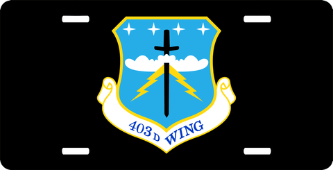 U.S. Air Force 403rd Wing License Plate