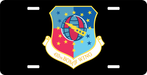 U.S. Air Force 410th Bomb Wing License Plate