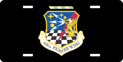 U.S. Air Force 419th Fighter Wing License Plate