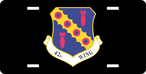 U.S. Air Force 42nd Wing License Plate