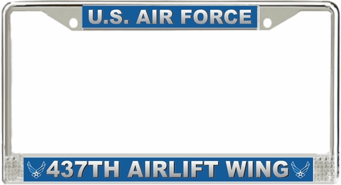 U.S. Air Force 437th Airlift Wing License Plate Frame