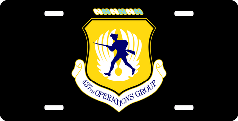 U.S. Air Force 437th Operations Group License Plate
