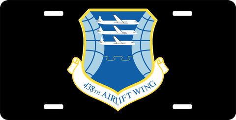 U.S. Air Force 438th Airlift Wing License Plate