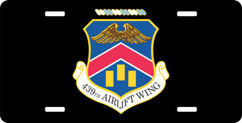 U.S. Air Force 439th Airlift Wing License Plate