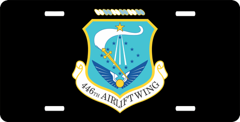 U.S. Air Force 446th Airlift Wing License Plate