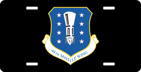 U.S. Air Force 44th Missile Wing License Plate