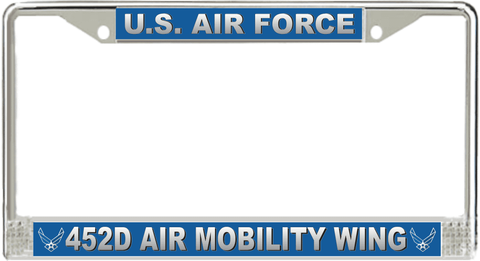 U.S. Air Force 452d Air Mobility Wing License Plate Frame