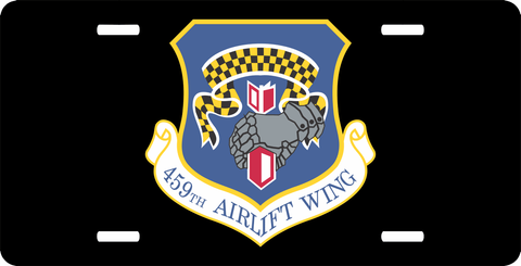 U.S. Air Force 459th Airlift Wing License Plate