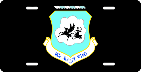 U.S. Air Force 463rd Airlift Wing License Plate