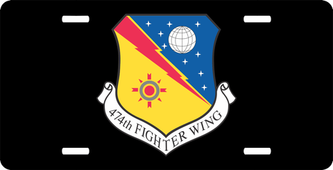 U.S. Air Force 474th Fighter Wing License Plate