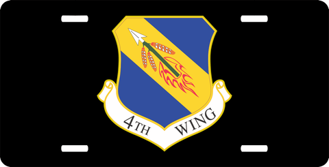 U.S. Air Force 4th Wing License Plate