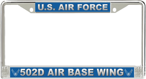 U.S. Air Force 502d Air Base Wing License Plate Frame