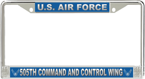 U.S. Air Force 505th Command and Control Wing License Plate Frame