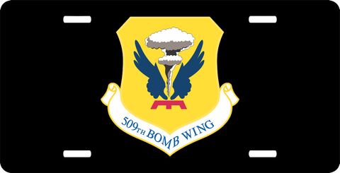 U.S. Air Force 509th Bomb Wing License Plate