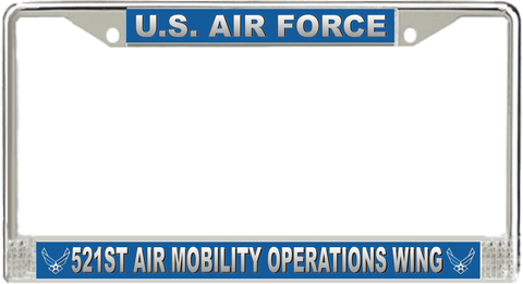 U.S. Air Force 521st Air Mobility Operations Wing License Plate Frame
