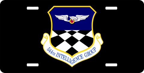 U.S. Air Force 544th Intelligence Group License Plate