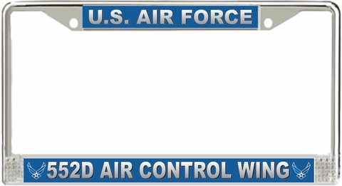 U.S. Air Force 552d Air Control Wing License Plate Frame