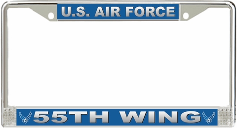U.S. Air Force 55th Wing License Plate Frame