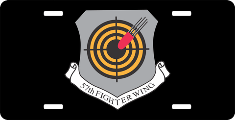 U.S. Air Force 57th Fighter Wing License Plate