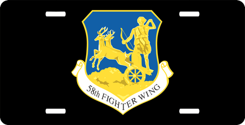 U.S. Air Force 58th Fighter Wing License Plate
