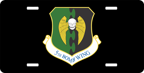 U.S. Air Force 5th Bomb Wing License Plate