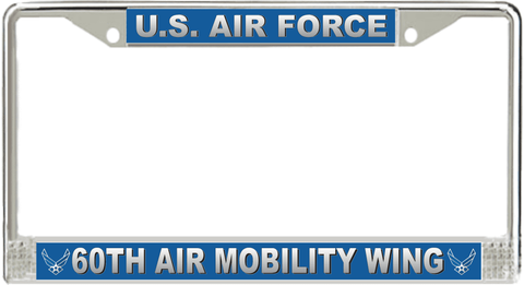 U.S. Air Force 60th Air Mobility Wing License Plate Frame