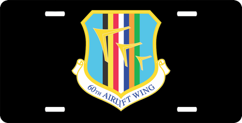 U.S. Air Force 60th Airlift Wing License Plate