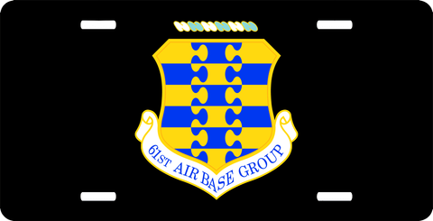 U.S. Air Force 61st Air Base Group License Plate