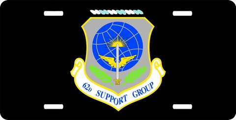 U.S. Air Force 62nd Support Group License Plate
