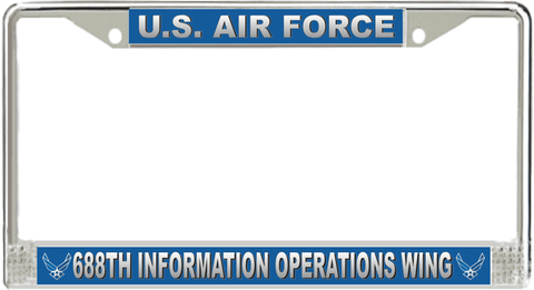 U.S. Air Force 688th Information Operations Wing License Plate Frame