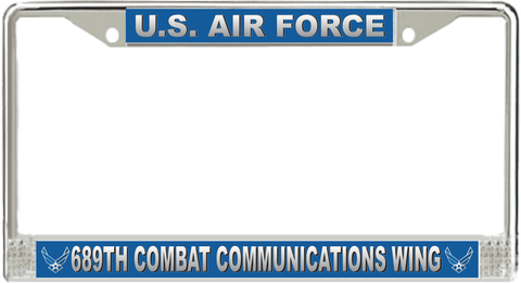 U.S. Air Force 689th Combat Communications Wing License Plate Frame
