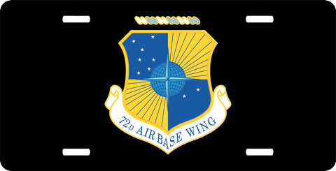U.S. Air Force 72nd Air Base Wing License Plate