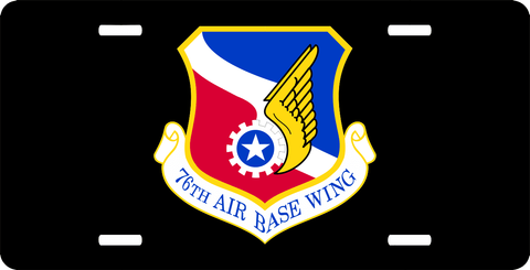 U.S. Air Force 76th Air Base Wing License Plate