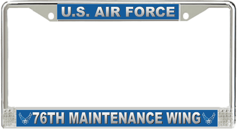 U.S. Air Force 76th Maintenance Wing License Plate Frame