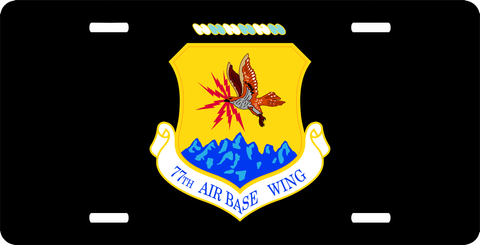 U.S. Air Force 77th Air Base Wing License Plate