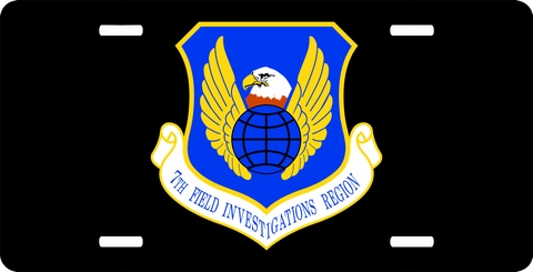 U.S. Air Force 7th Field Investigation Region License Plate