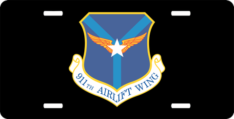U.S. Air Force 911th Airlift Wing License Plate