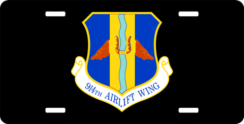 U.S. Air Force 914th Airlift Wing License Plate