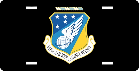 U.S. Air Force 916th Air Refueling Wing License Plate