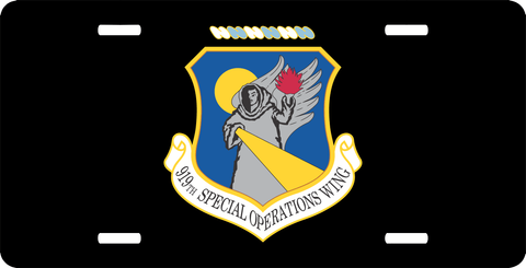 U.S. Air Force 919th Special Operations Wing License Plate