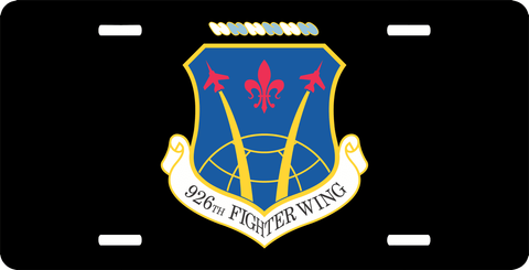 U.S. Air Force 926th Fighter Wing License Plate