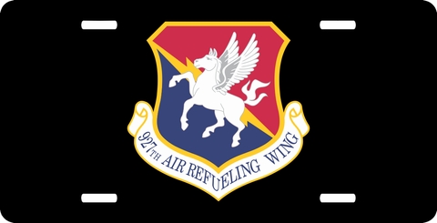 U.S. Air Force 927th Air Refueling Wing License Plate